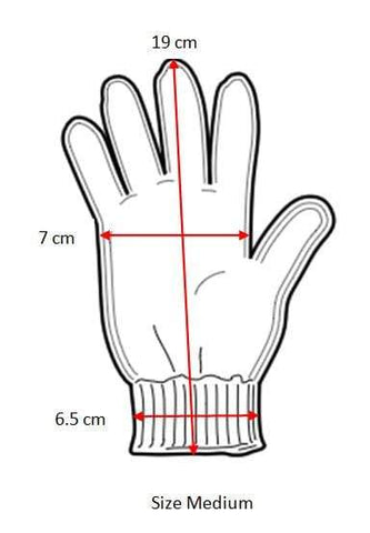 Medium gloves size guide